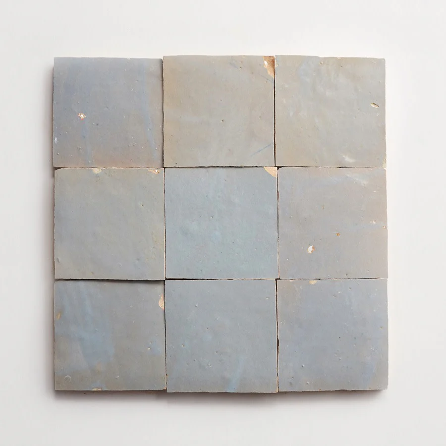 zellige | shattered pearl | square ~ 4"x4"x⅜" - Image 6