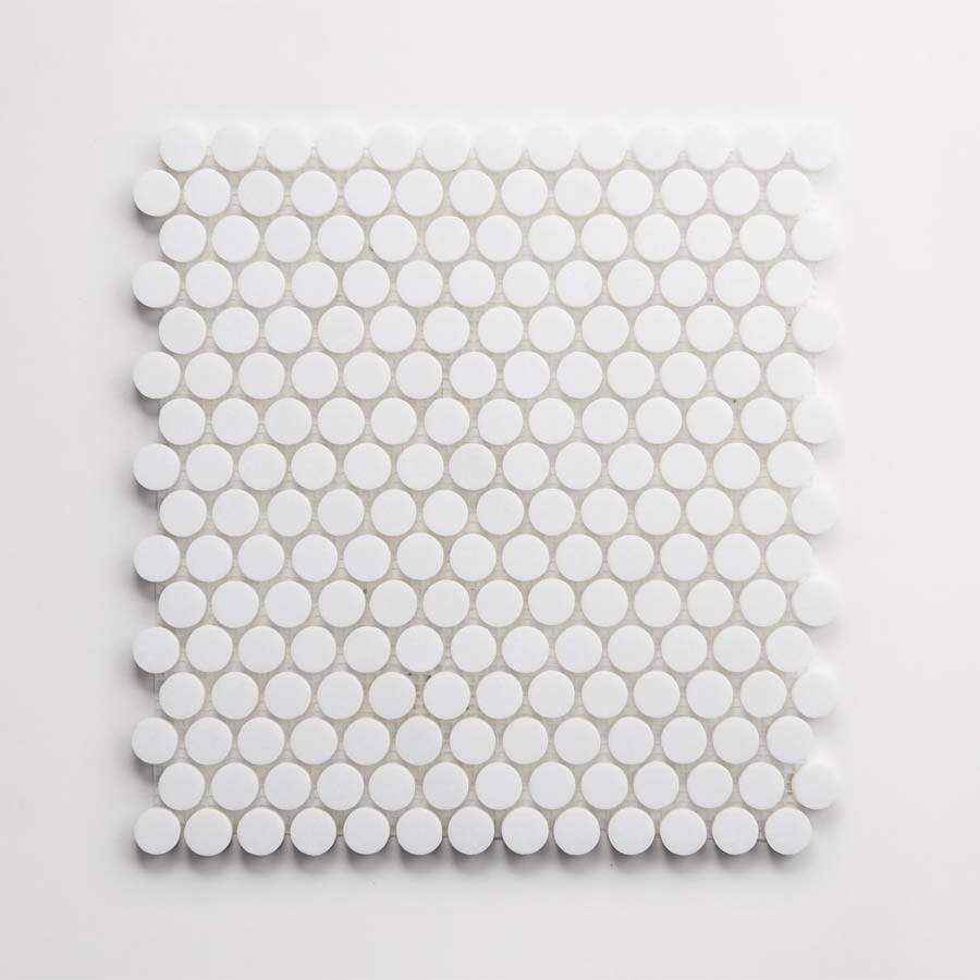 clé thassos | penny rounds mosaic sheet ~ ¾"x¾"x⅜" - Image 3