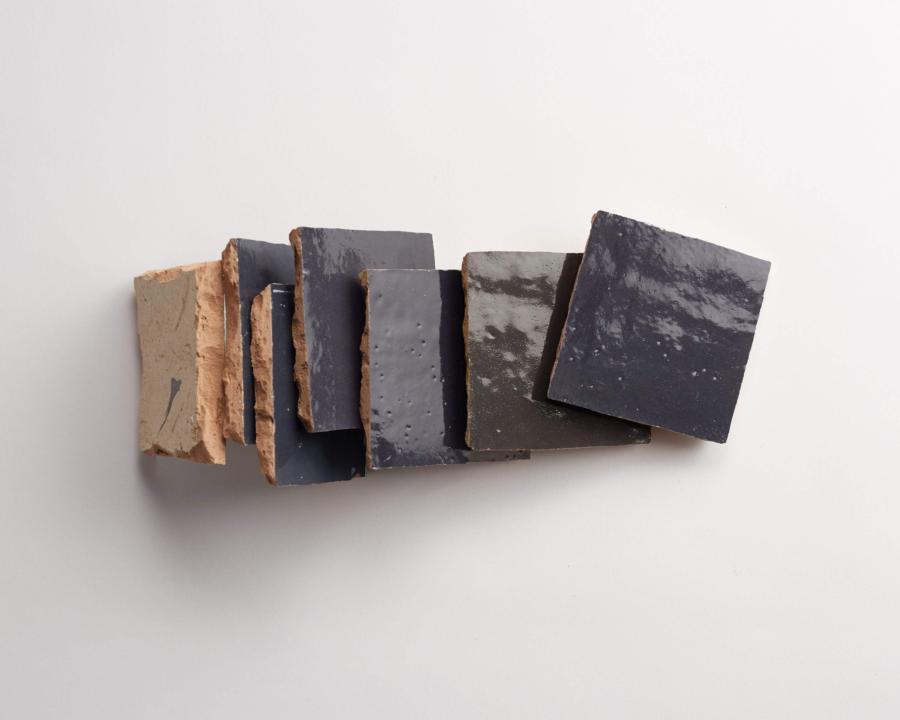 zellige | battled armor | square ~ 4"x4"x⅜" - Image 5