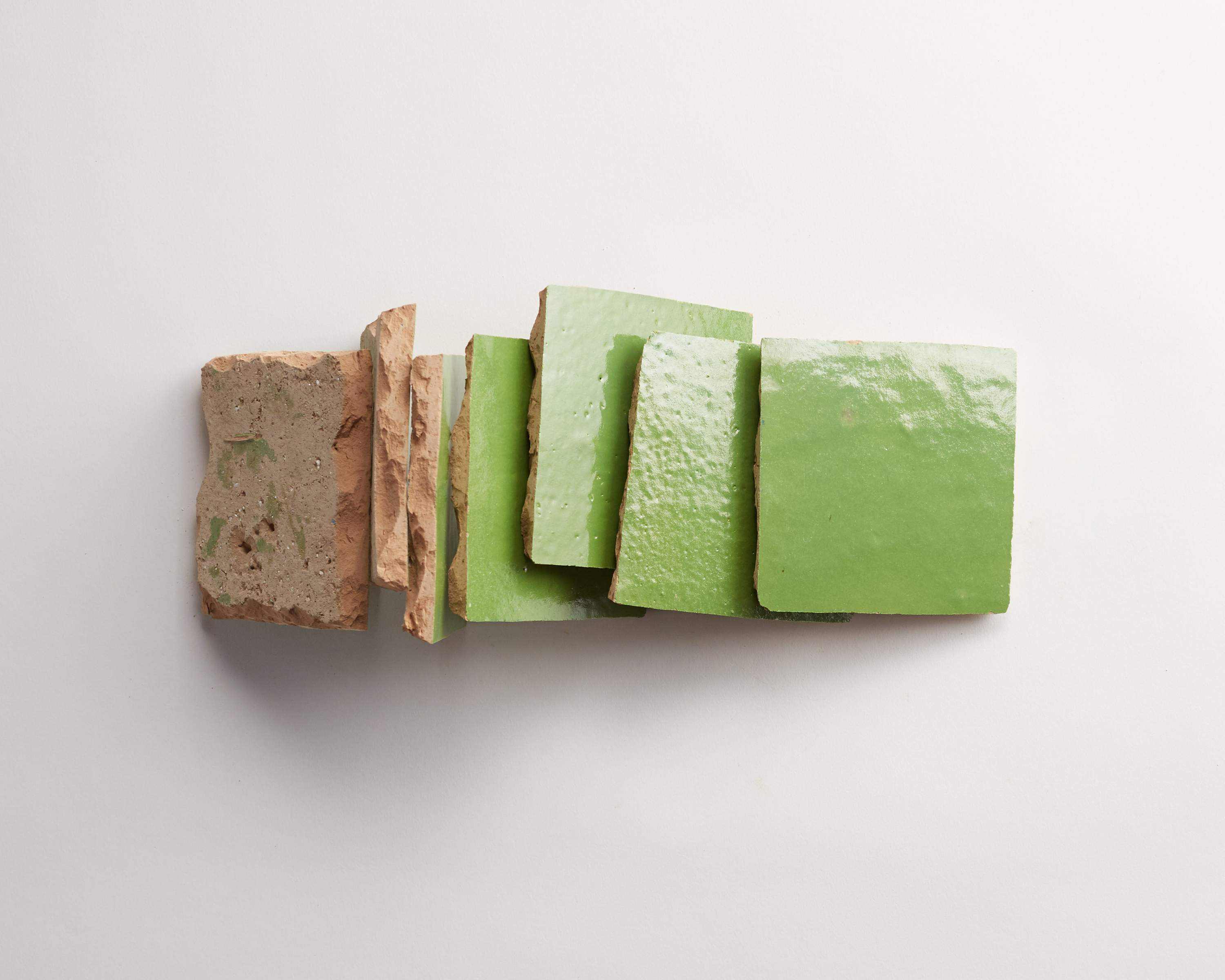 zellige | fallen citrus | square ~ 4"x4"x⅜" - Image 5