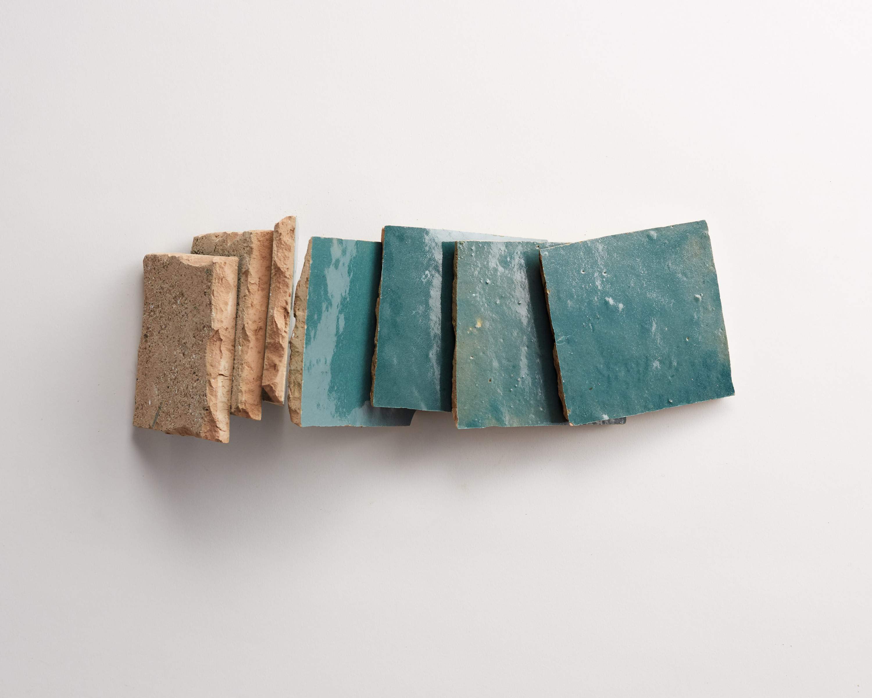 zellige | fired opal | square ~ 4"x4"x⅜" - Image 5