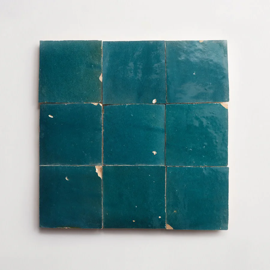 zellige | fired opal | square ~ 4"x4"x⅜" - Image 6