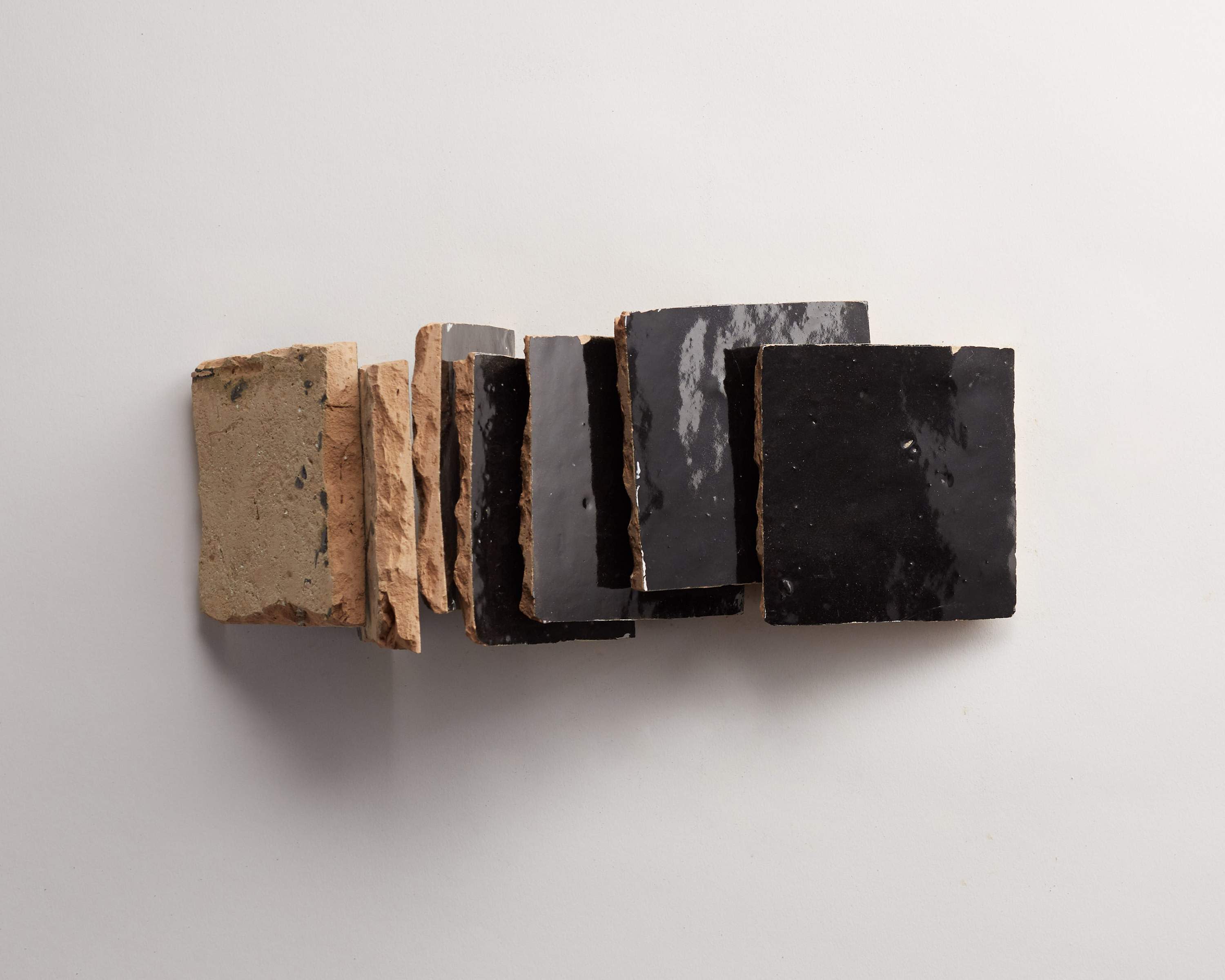 zellige | scribes ink | square ~ 4"x4"x⅜" - Image 5