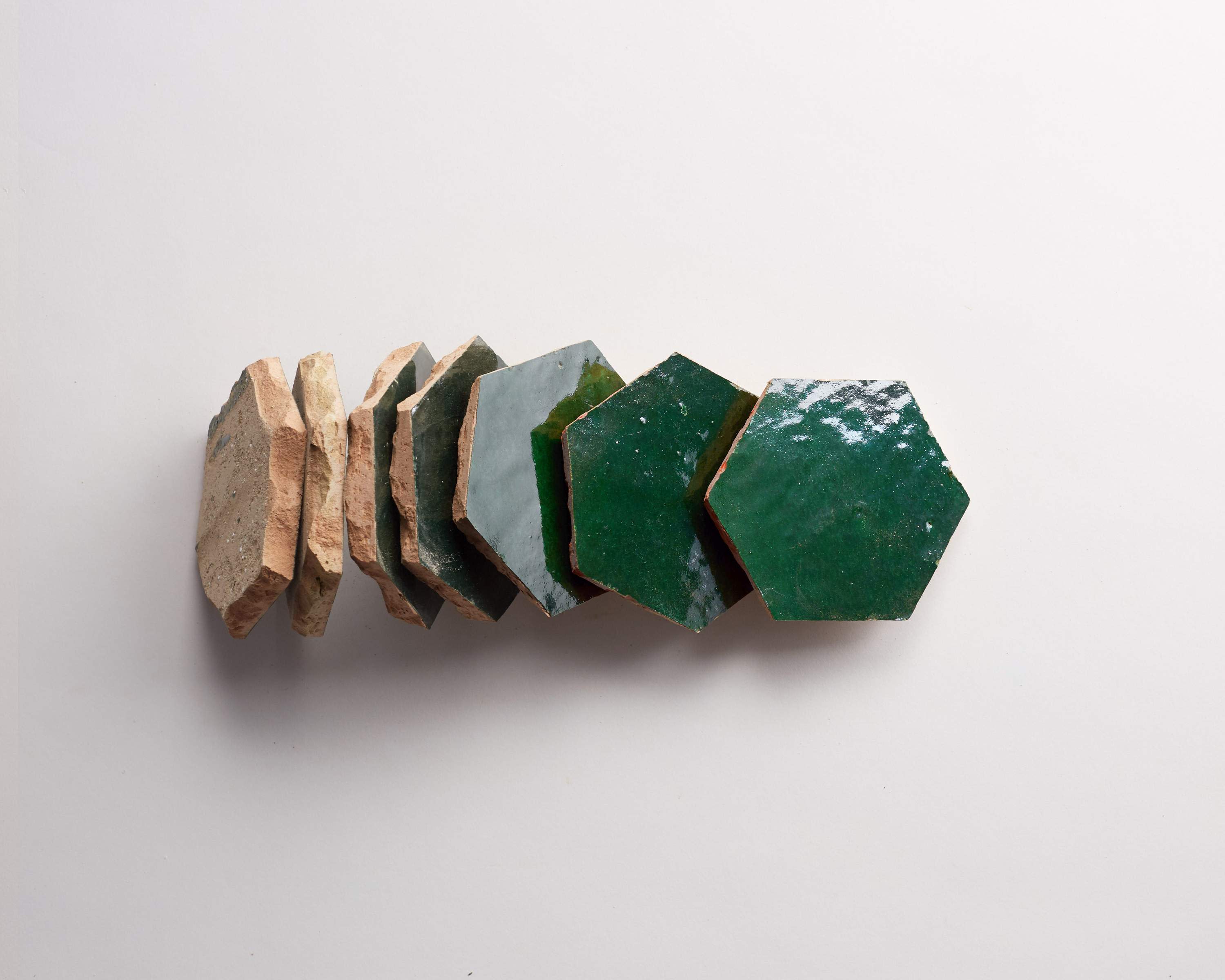 zellige | secret lagoon | hex ~ 3½"x4"x⅜" - Image 5